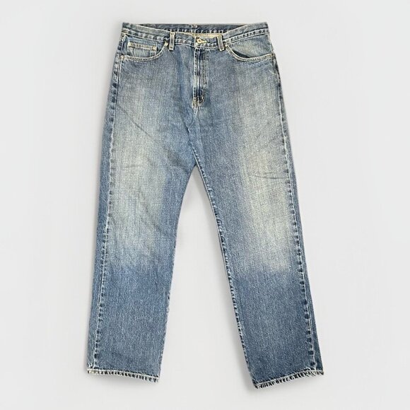 Ralph Lauren Wolcott Relaxed Fit Blue Denim Jeans Men’s 38x34 Light Wash - Picture 1 of 9